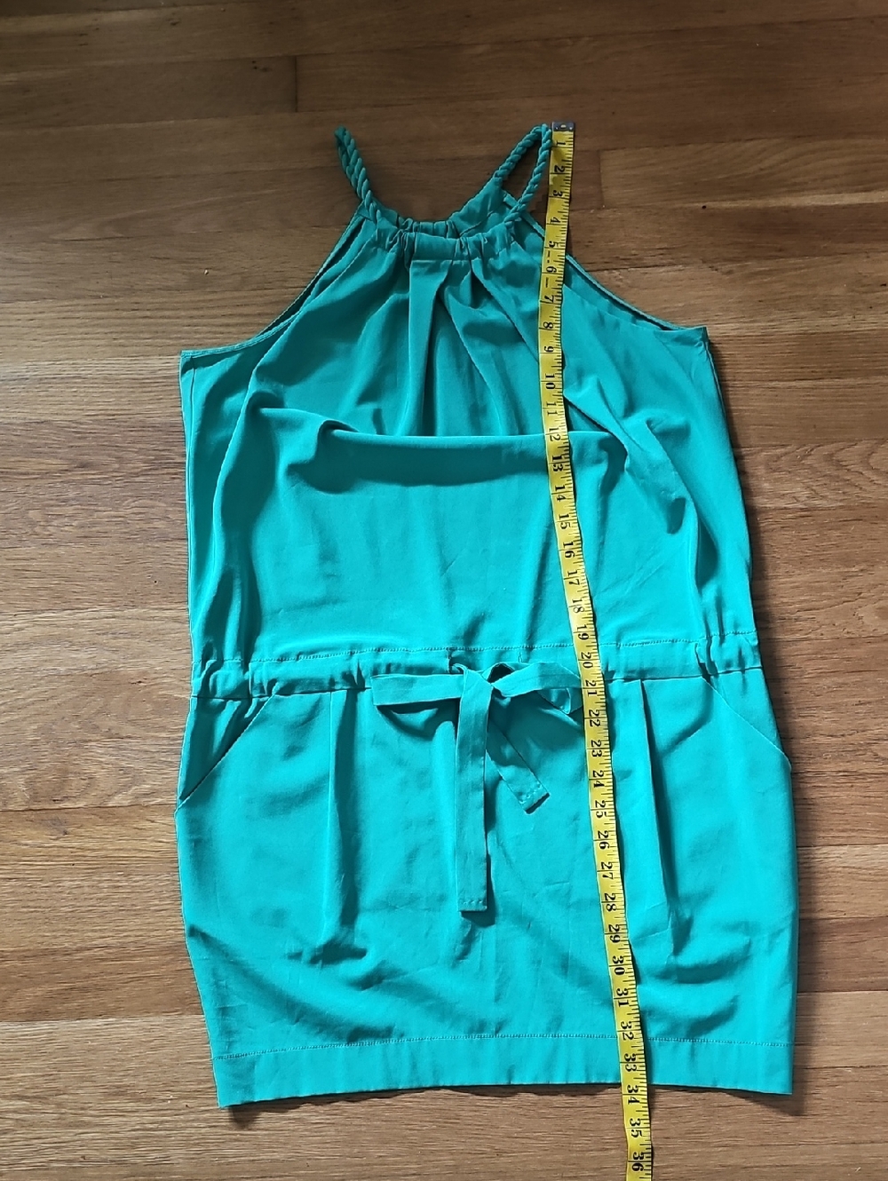 Rachel Rachel Roy Vibrant Green Sleeveless Halter Dress with Pockets Small - Picture 9 of 13